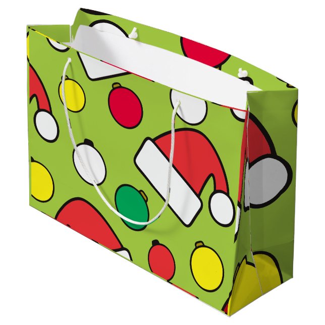 Grande bolsa de regalo de Navidad (Angulo reverso)