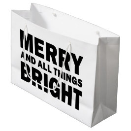 Grande Bolsa de regalo de Navidad | Alegre y todo brillan