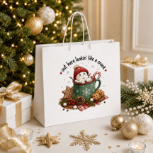 Bolsa de regalo de Navidad clásica roja y verde ad