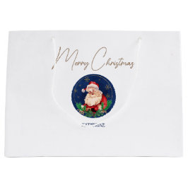 Grande Bolsa de regalo de Navidad de color azul rojo Sant