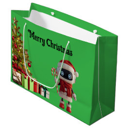 Grande Bolsa de regalo de Navidad de robot lindo tecnolog