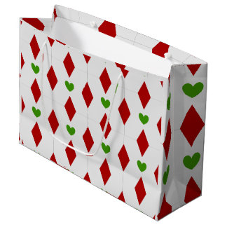 Grande Bolsa de regalo de Navidad Diamond & Heart