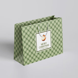 Grande Bolsa de regalo de Navidad minimalista chic en ton