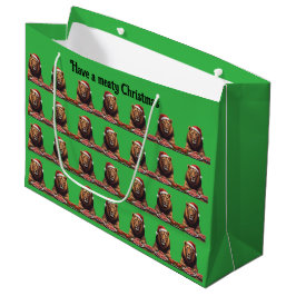 Grande bolsa de regalo de Navidad para carnívoro león