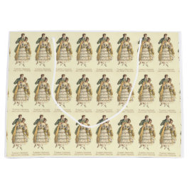 Grande Bolsa de Regalo de Navidad Victoriana/Pareja Vinta