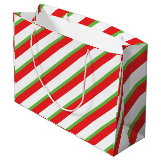 Grande Bolsa de regalo de Navidades de patrón de líneas d