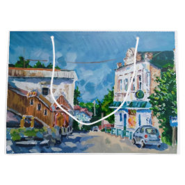 Grande Bolsa de regalo de paisaje urbano impresionista ac