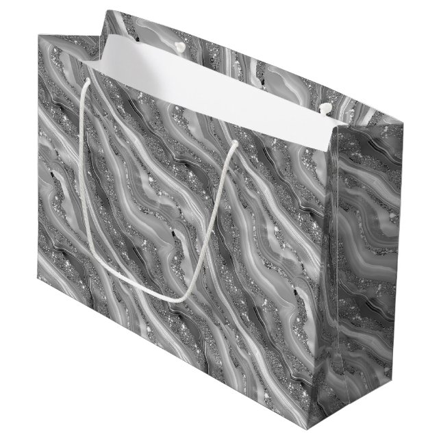 Grande Bolsa de regalo de papel con estampado de ágata (Angulo Anverso)