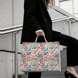 Grande Bolsa de regalo de papel de amapola de margarita d