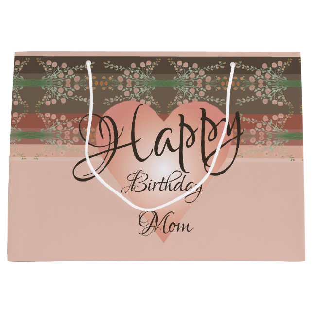 Grande Bolsa de regalo de papel floral de Fancy Designer (Anverso)