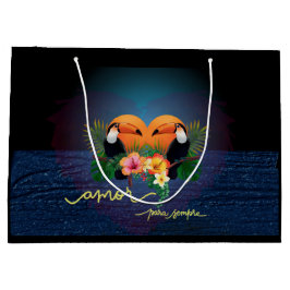 Grande Bolsa de regalo de Parot Tropics - Amor