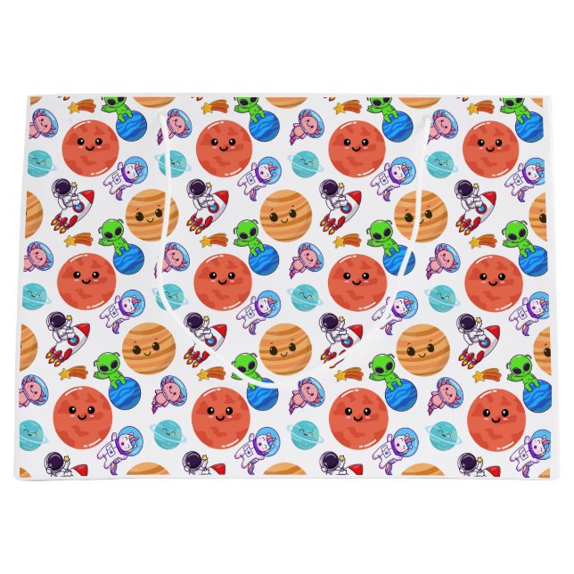 Grande Bolsa de regalo de patrón de espacio reducido (Anverso)