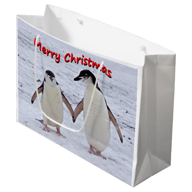 Grande Bolsa de regalo de Penguin Pals (Angulo Anverso)