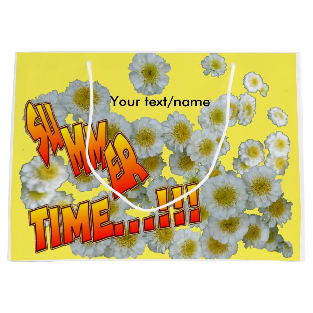 Grande Bolsa de regalo de Personalizable de las flores de (Anverso)