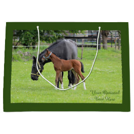 Grande Bolsa de regalo de personalizado de Horse Lover