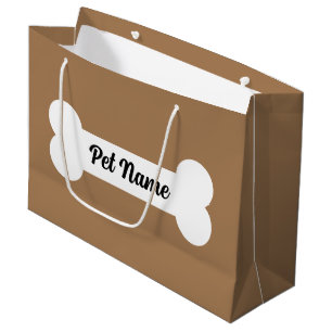 Grande Bolsa de regalo de personalizado de huesos de perr