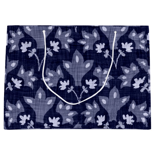 GRANDE BOLSA DE REGALO DE PERSONALIZADO DE PATRÓN FLORAL  (Anverso)