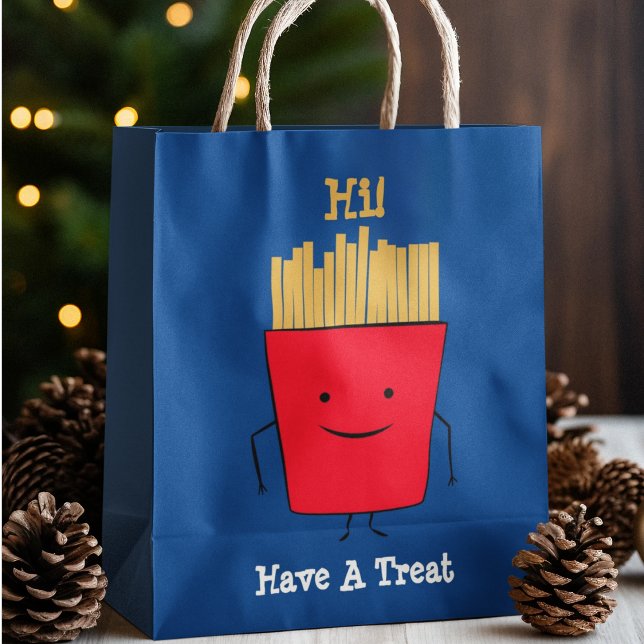 Grande Bolsa de regalo de Personalizado Fries (gift bag, birthday surprise gift bag, teddy bear gift bag, wine gift bag, travel bag, use and throw )