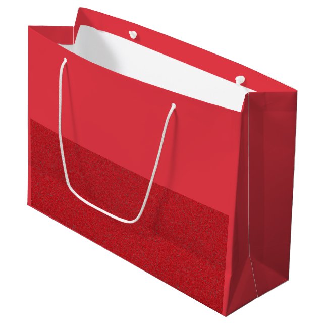 Grande Bolsa de regalo de Personalizado rojo de tomate de (Angulo Anverso)