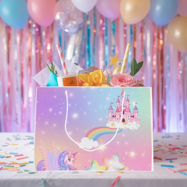 Grande Bolsa de regalo de Princesa Unicornio Pastel (Subido por el creador)