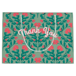 Grande Bolsa de regalo de rama de flores verde salvia