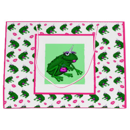 Grande Bolsa De Regalo De Ranas Y Besos