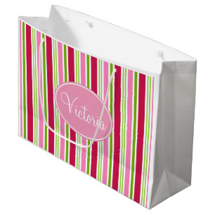Grande Bolsa de regalo de raya de caramelo para Navidades