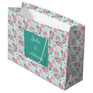 Grande Bolsa de regalo de rosa verde
