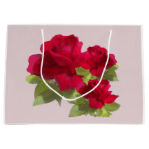 Bolsa de regalo de rosas florales acuarela