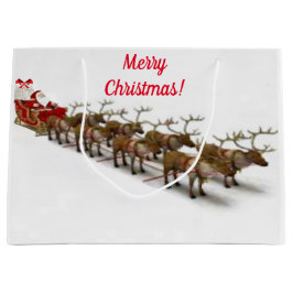 Grande Bolsa de regalo de Santa y de reno