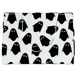 Grande Bolsa de regalo de silueta de patrón fantasma