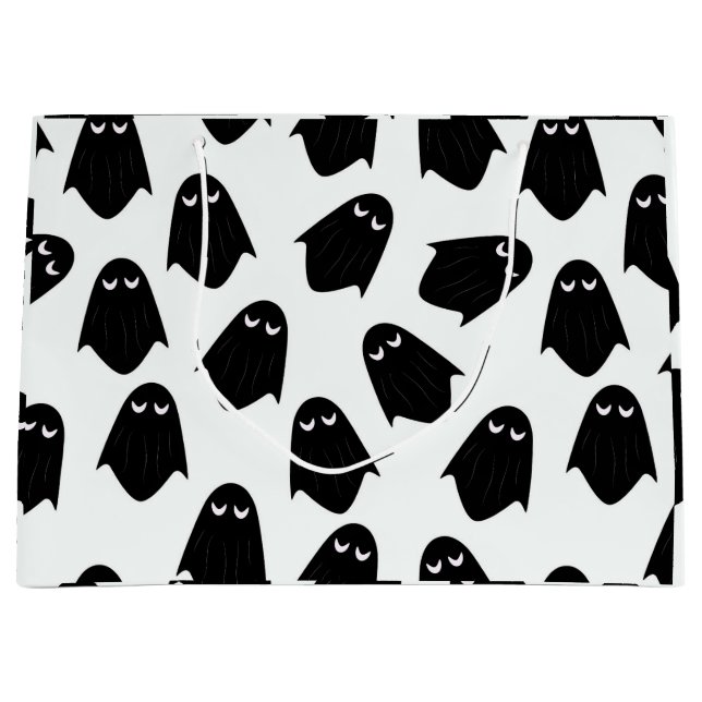 Grande Bolsa de regalo de silueta de patrón fantasma (Anverso)