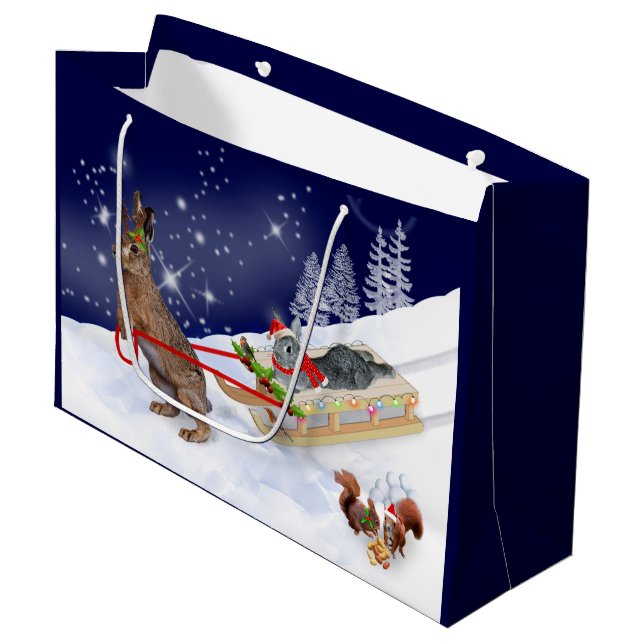 Grande Bolsa de regalo de Sleigh Ride (Angulo Anverso)