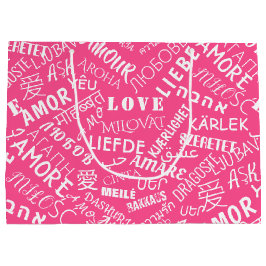 Grande Bolsa de regalo de texto Amor Elige color