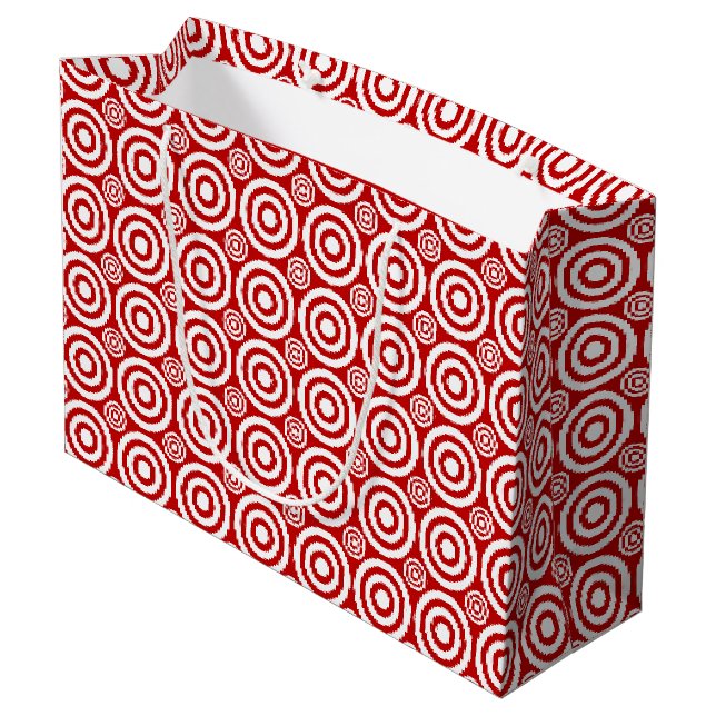 Grande BOLSA DE REGALO DE TORO L, rojo-blanco (Angulo reverso)