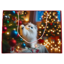 Bolsa de regalo de vacaciones para gatito curioso