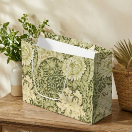 Grande Bolsa De Regalo De William Morris, Verde Y Amarill