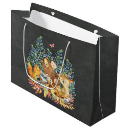 Grande Bolsa de regalo de Woodland Animals Baby Shower