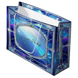 Grande Bolsa de regalo decorativa azul