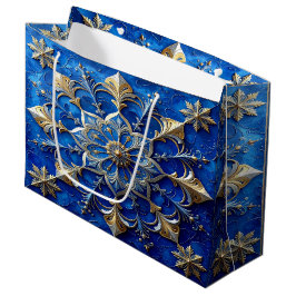 Grande Bolsa de regalo decorativa azul para fiestas