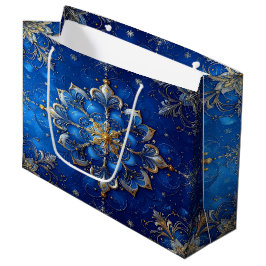 Grande Bolsa de regalo decorativa azul para fiestas