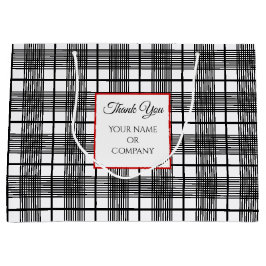 Grande Bolsa de regalo del patrón de juego de vidrio blan