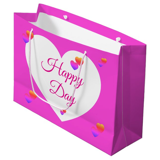 Grande Bolsa de regalo Día Feliz (Angulo Anverso)