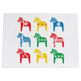 GRANDE BOLSA DE REGALO DISEÑO DE CABALLO DALA ESCANDINAVA
