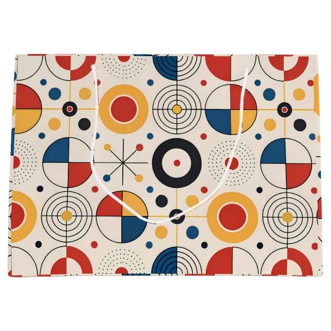 Grande Bolsa de regalo diseño geométrico (Anverso)