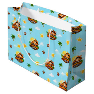 Grande Bolsa de regalo divertida de gato de verano con pa