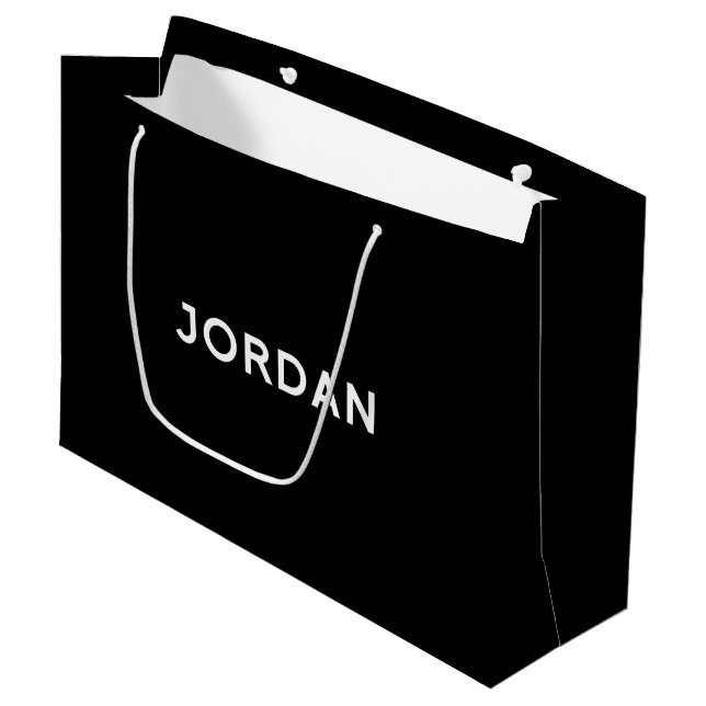 Grande Bolsa de regalo elegante de Jordania en blanco y n (Angulo Anverso)