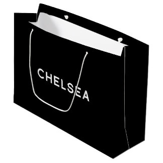 Grande Bolsa de regalo elegante en blanco y negro