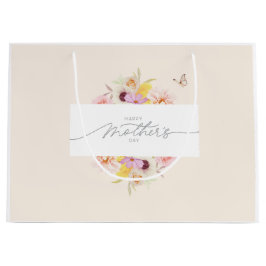 Grande Bolsa de regalo elegante floral para el Día de la