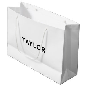 Grande Bolsa de regalo elegante Taylor en blanco y negro